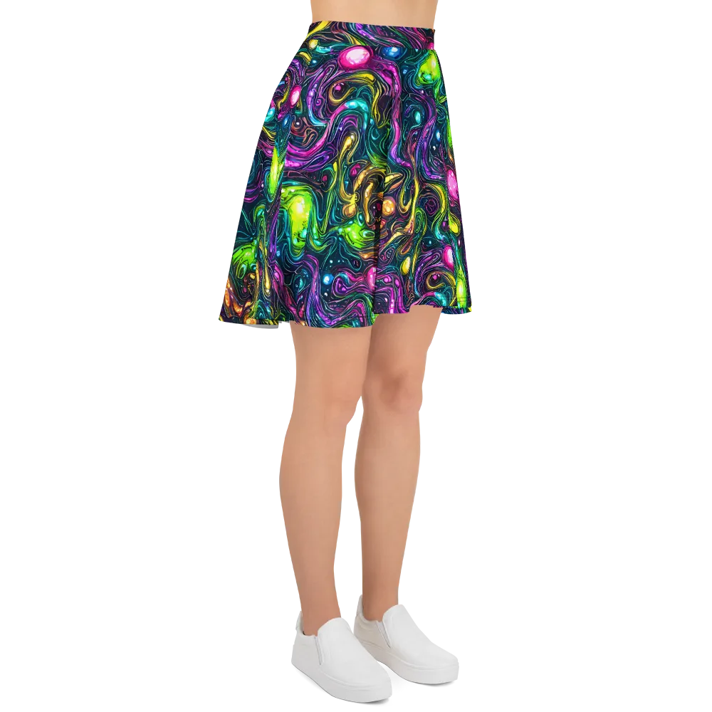 Cosmic Candy Current on Skater Skirt — Right