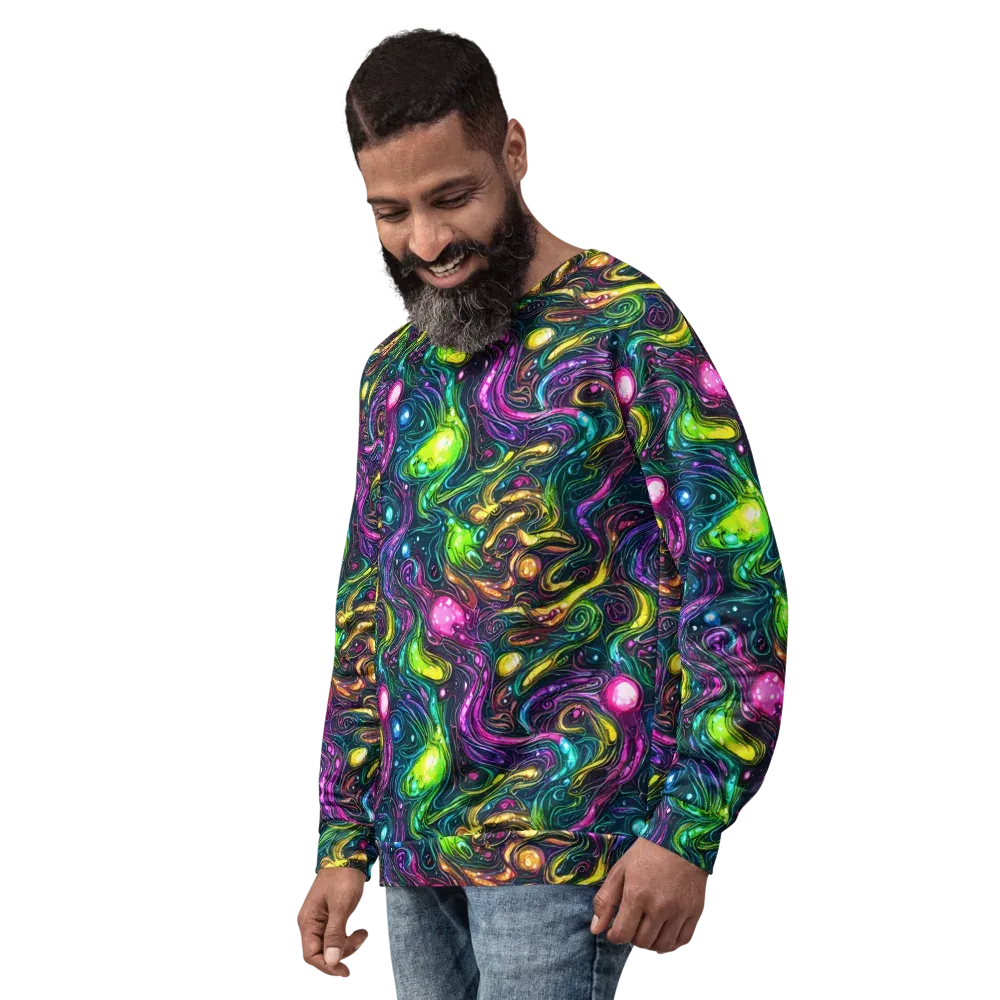 Cosmic Candy Current on Sweatshirt — Left Front