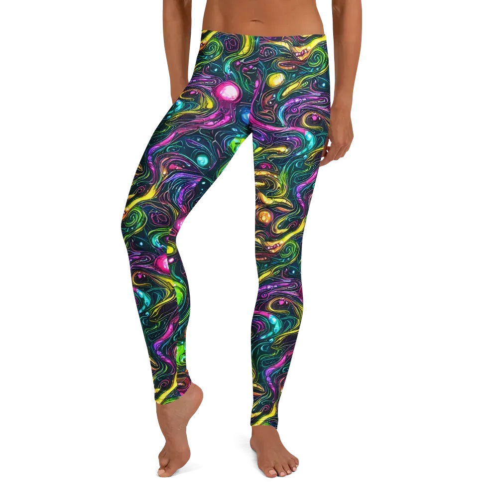 Cosmic Candy Current on Leggings — Front