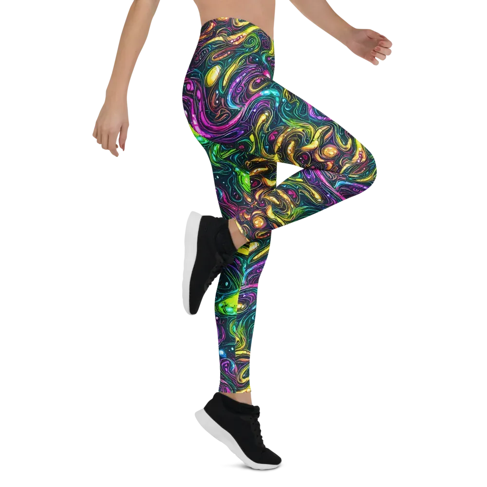 Cosmic Candy Current on Leggings — Right
