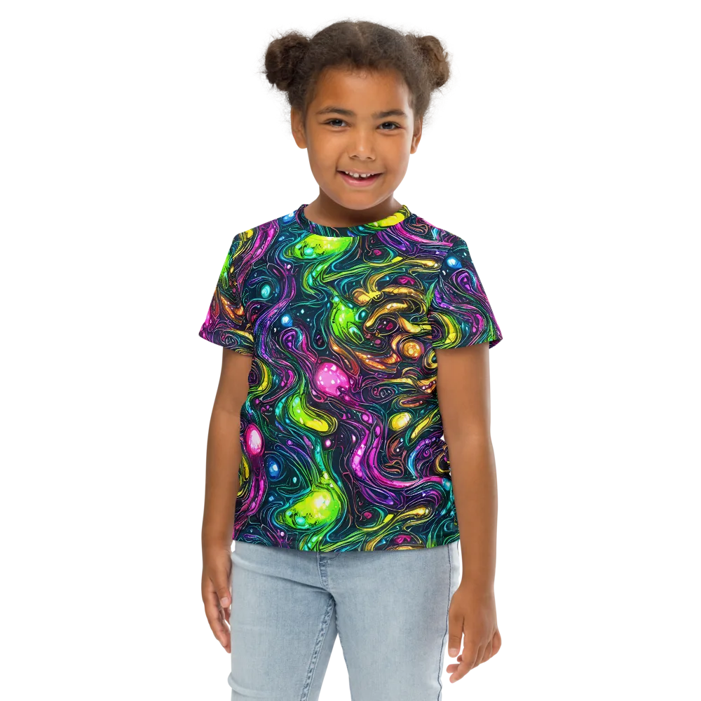 Cosmic Candy Current on Kids Crew Neck T-Shirt — Front