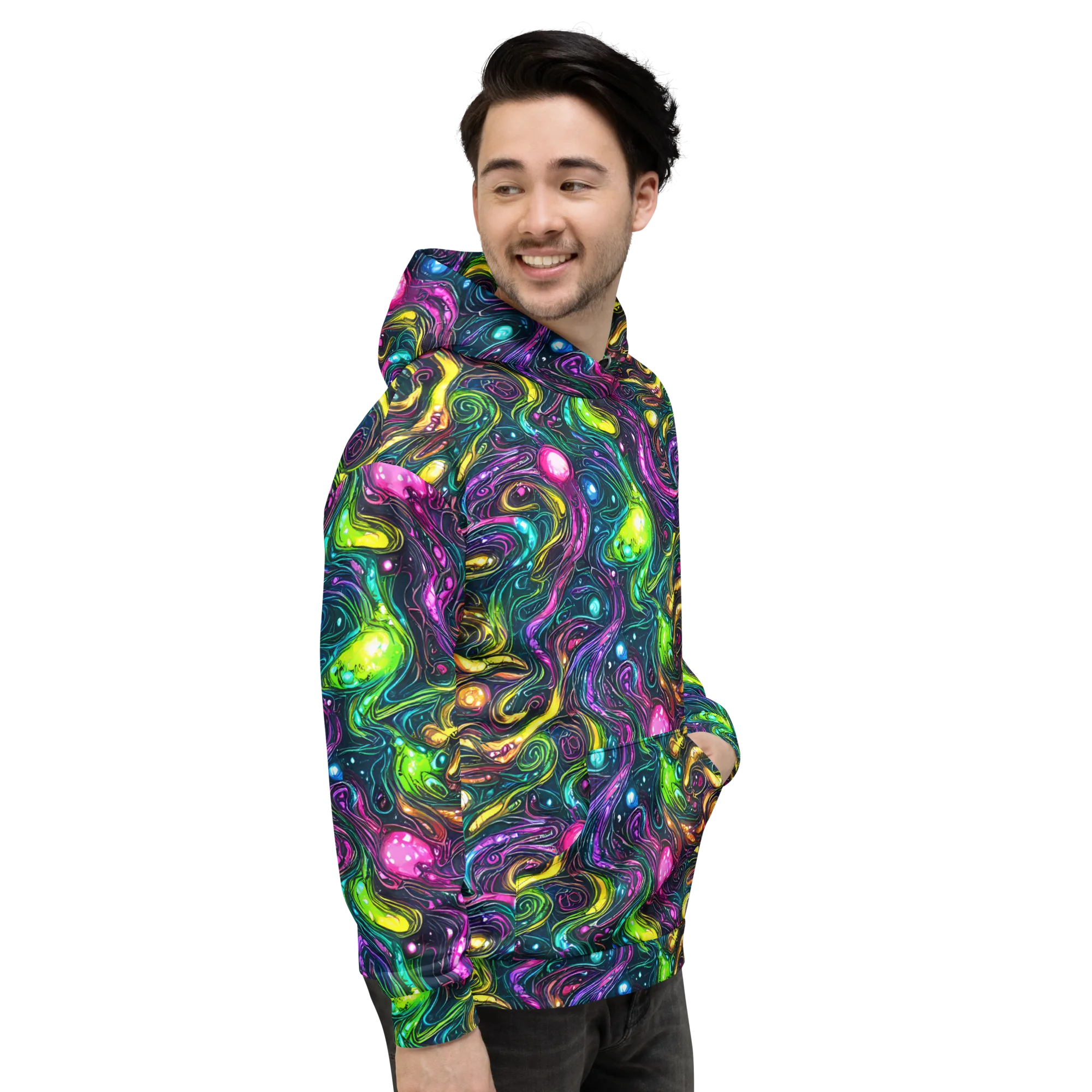 Cosmic Candy Current on Hoodie — Right