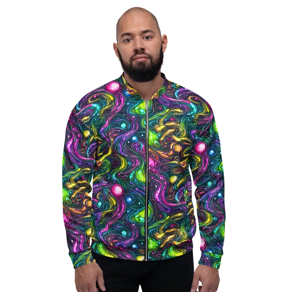 Cosmic Candy Current on Bomber Jacket — Front