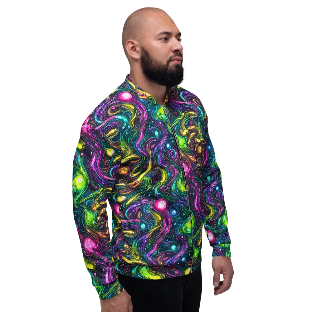 Cosmic Candy Current on Bomber Jacket — Right