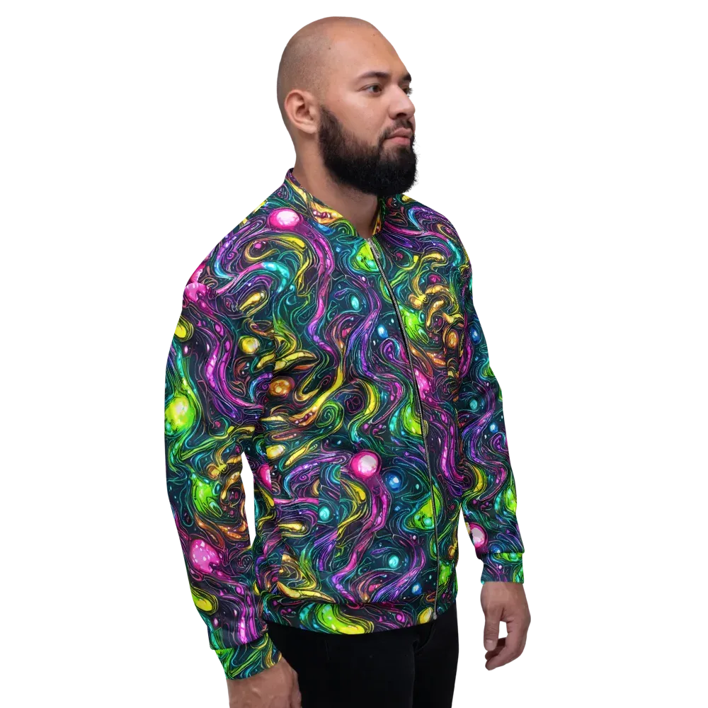 Cosmic Candy Current on Bomber Jacket — Right