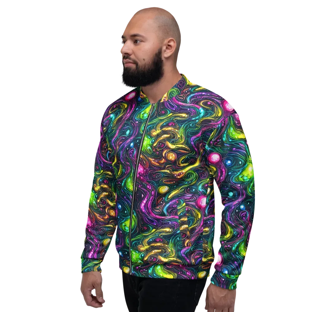 Cosmic Candy Current on Bomber Jacket — Left