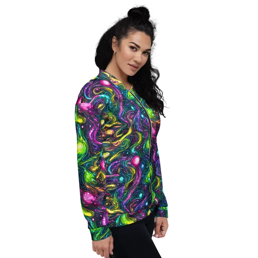 Cosmic Candy Current on Bomber Jacket — Right