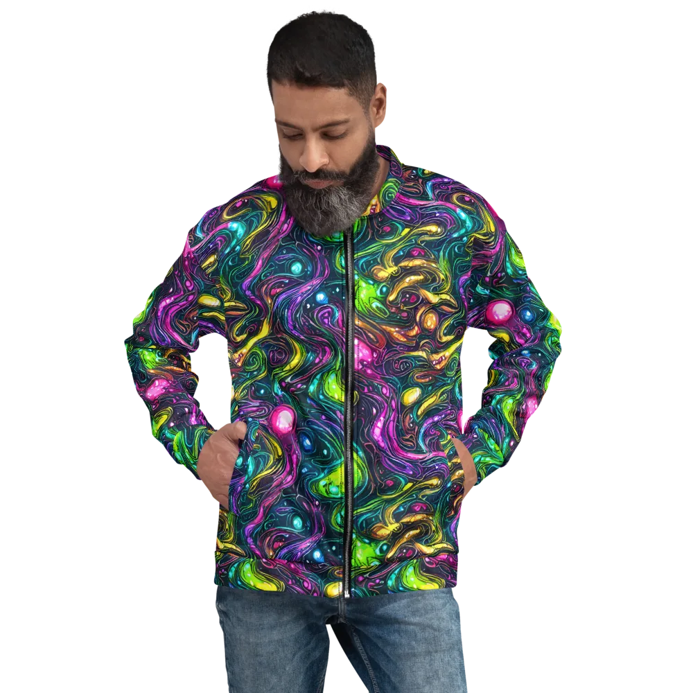 Cosmic Candy Current on Bomber Jacket — Front