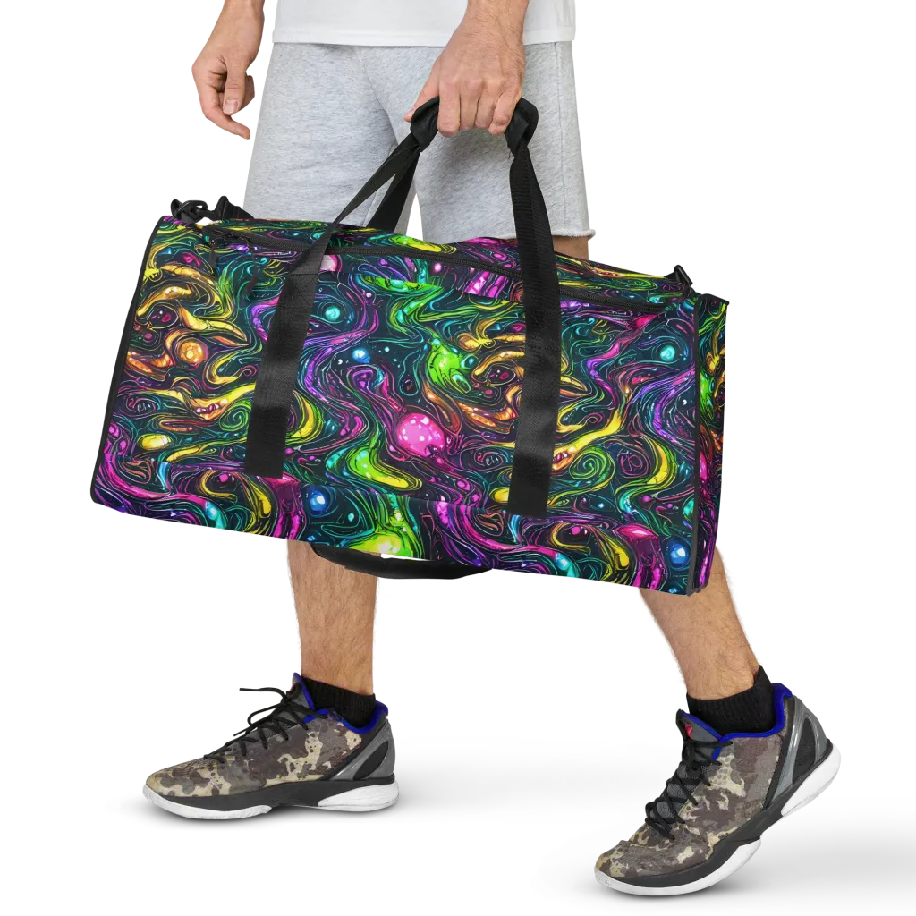 Cosmic Candy Current on Duffle Bag — Front