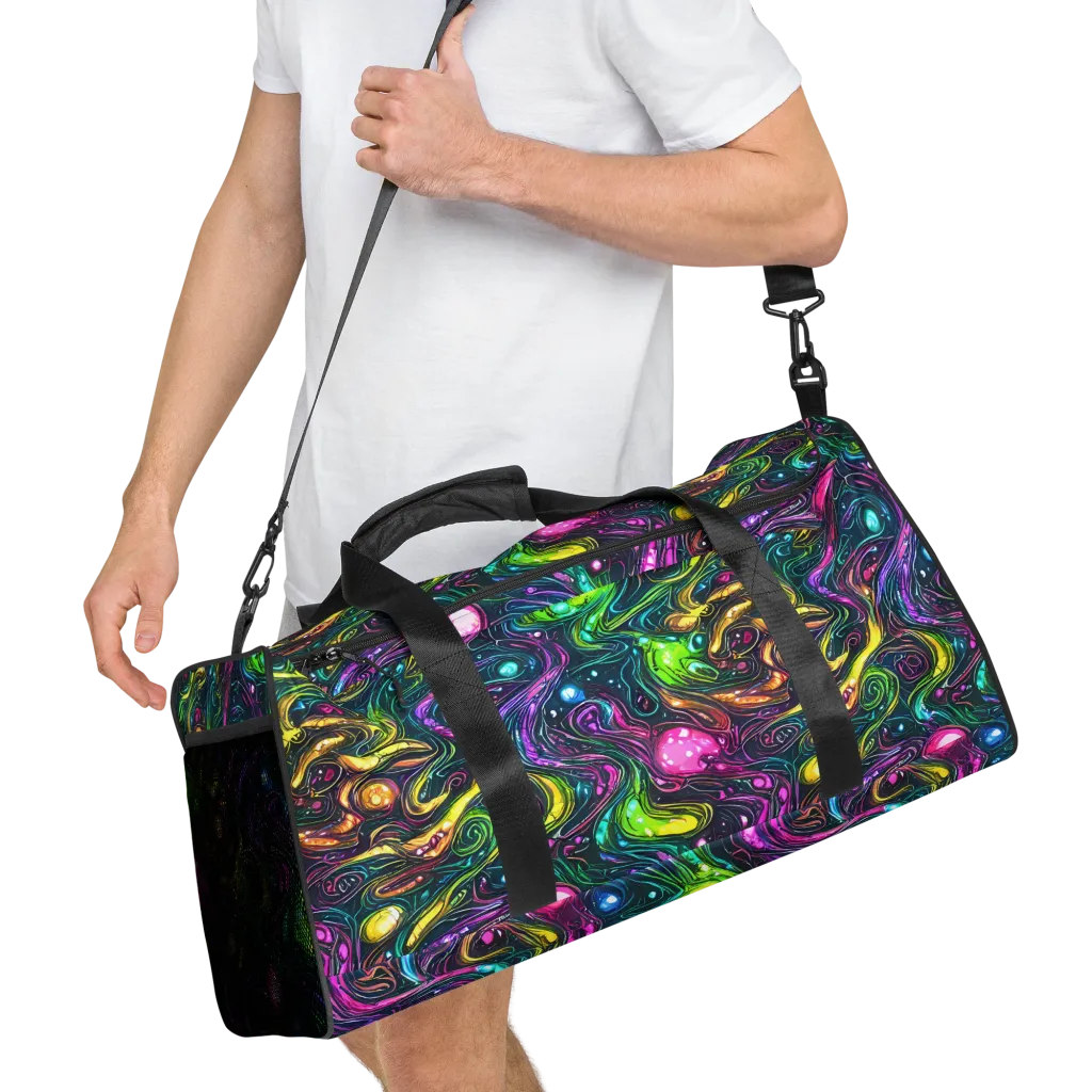 Cosmic Candy Current on Duffle Bag — Right Front