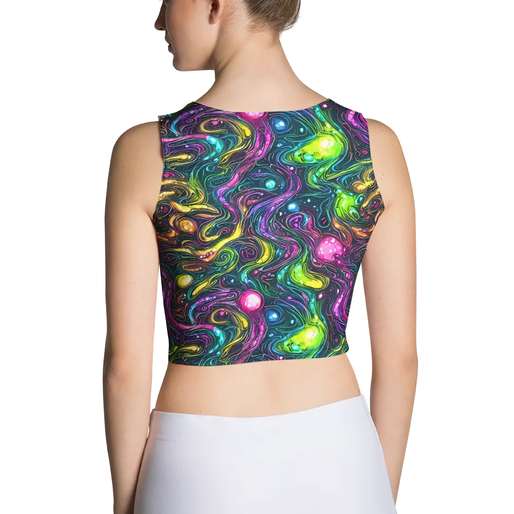 Cosmic Candy Current on Crop Top — Back