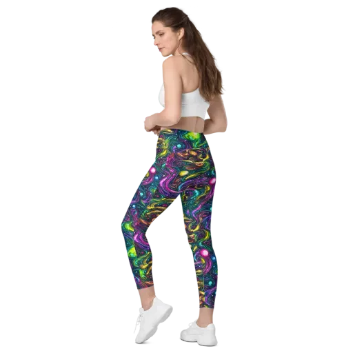 Cosmic Candy Current on a Leggings with Pockets