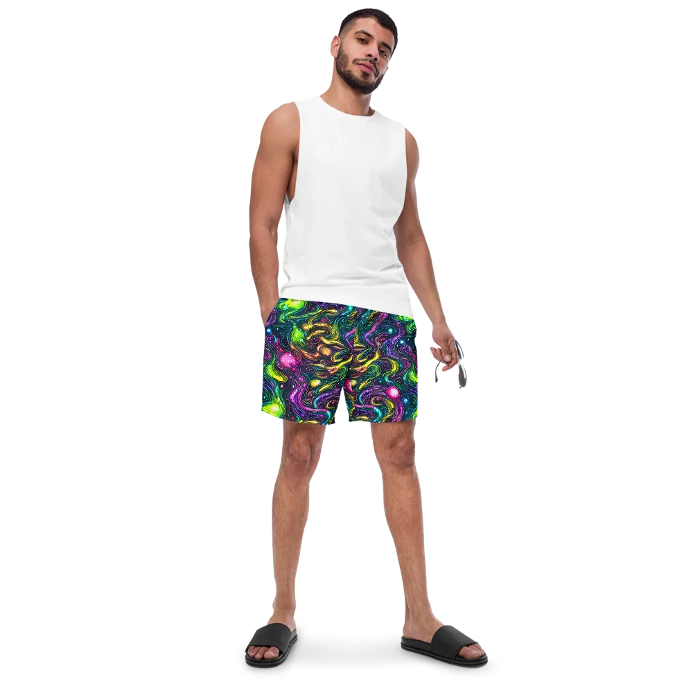 Cosmic Candy Current on Swim Trunks — Front