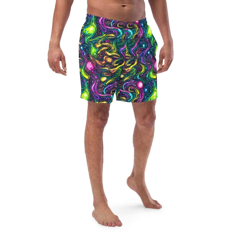 Cosmic Candy Current on Swim Trunks — Front
