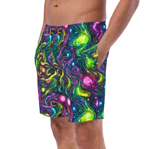 Cosmic Candy Current on a Swim Trunks