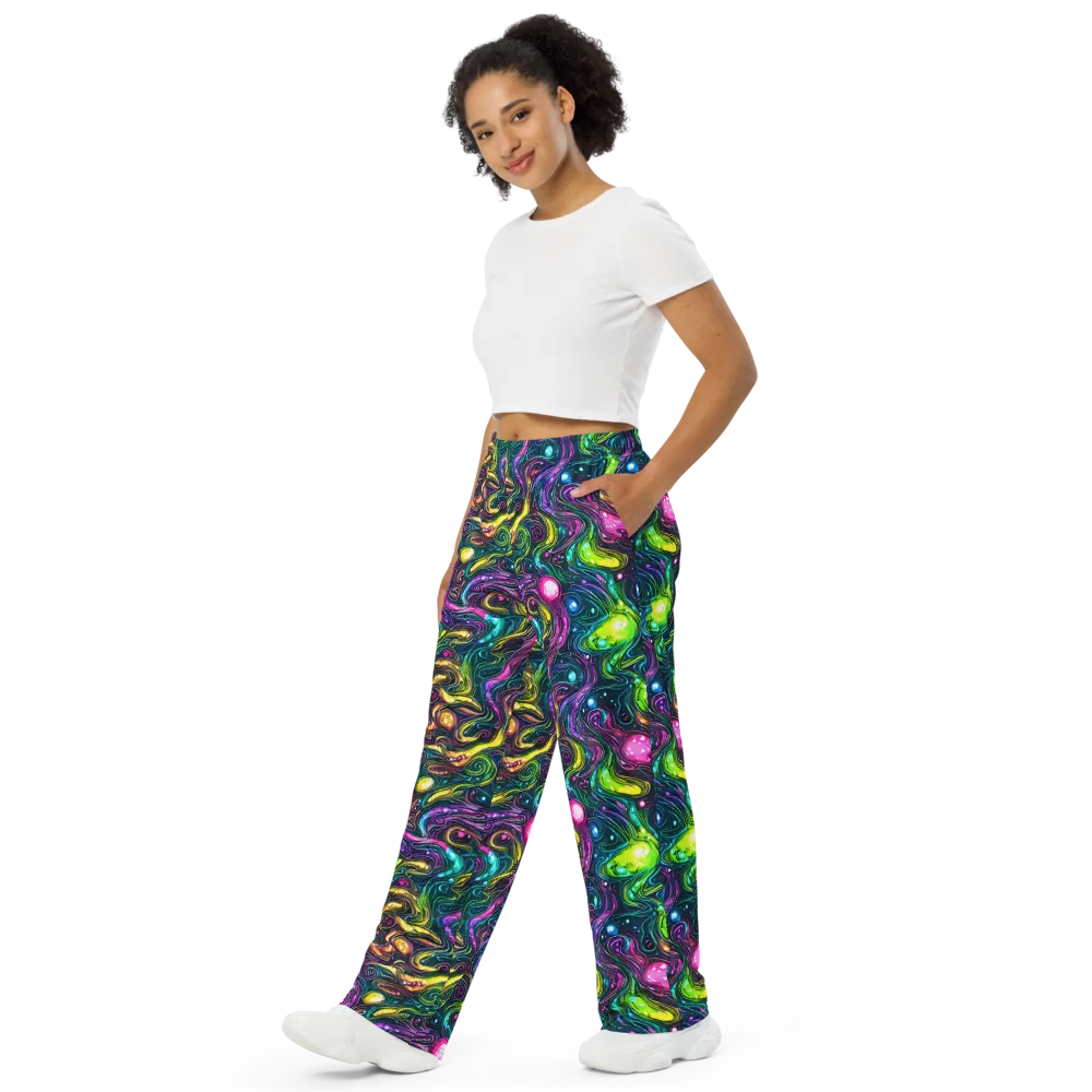Cosmic Candy Current on Wide-Leg Pants — Left Front