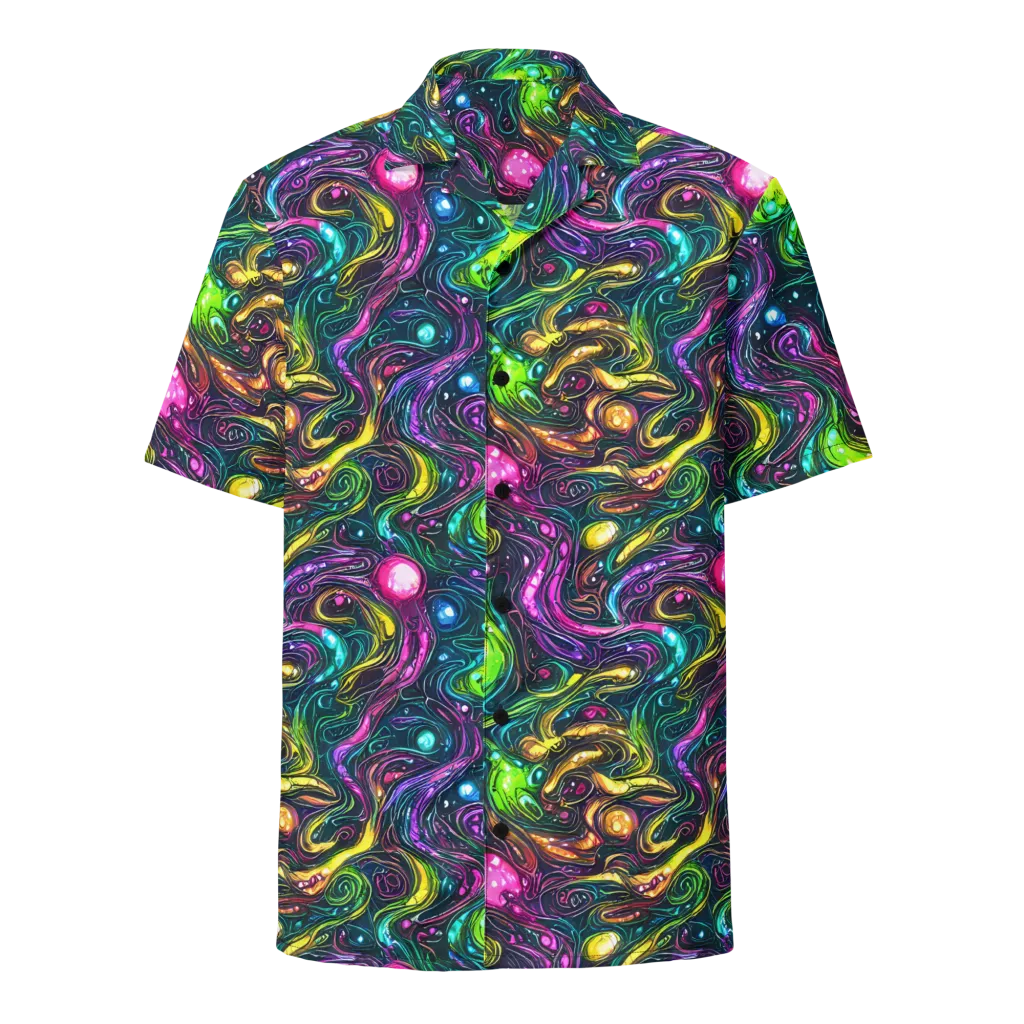 Cosmic Candy Current on Button Shirt — Front