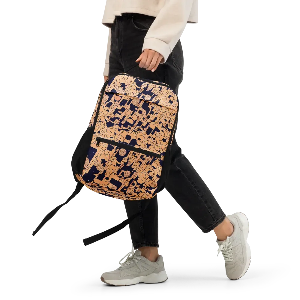 Apricot Orbit on Utility Backpack — Front