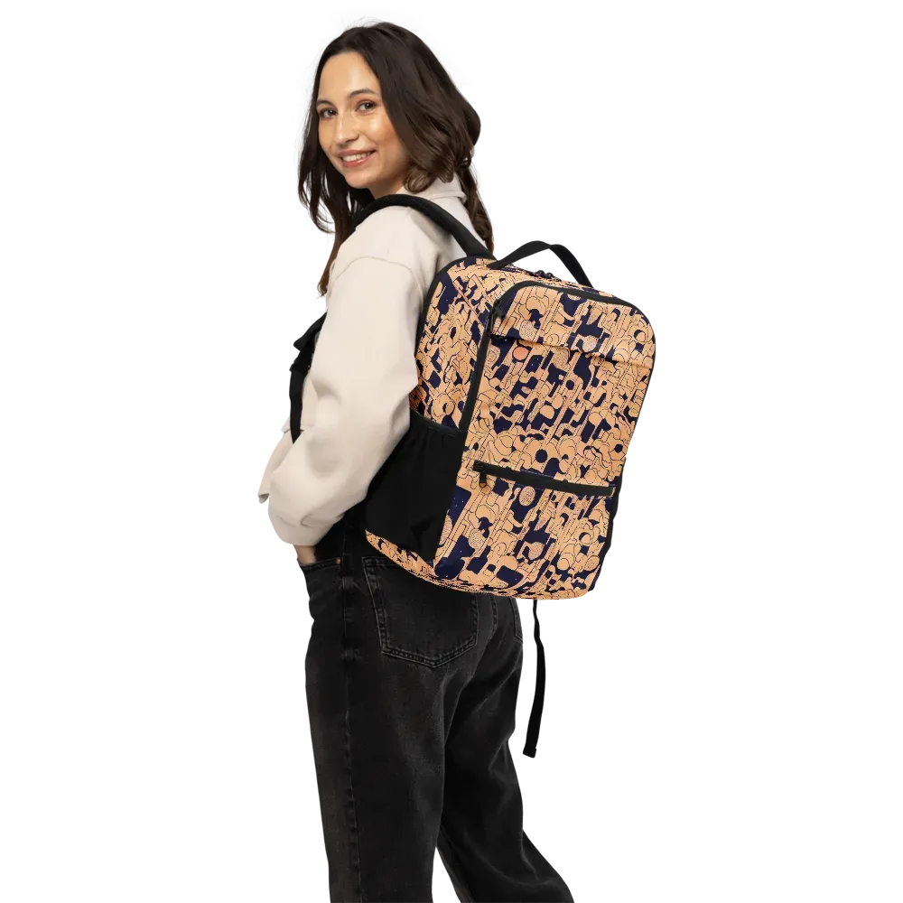 Apricot Orbit on Utility Backpack — Back