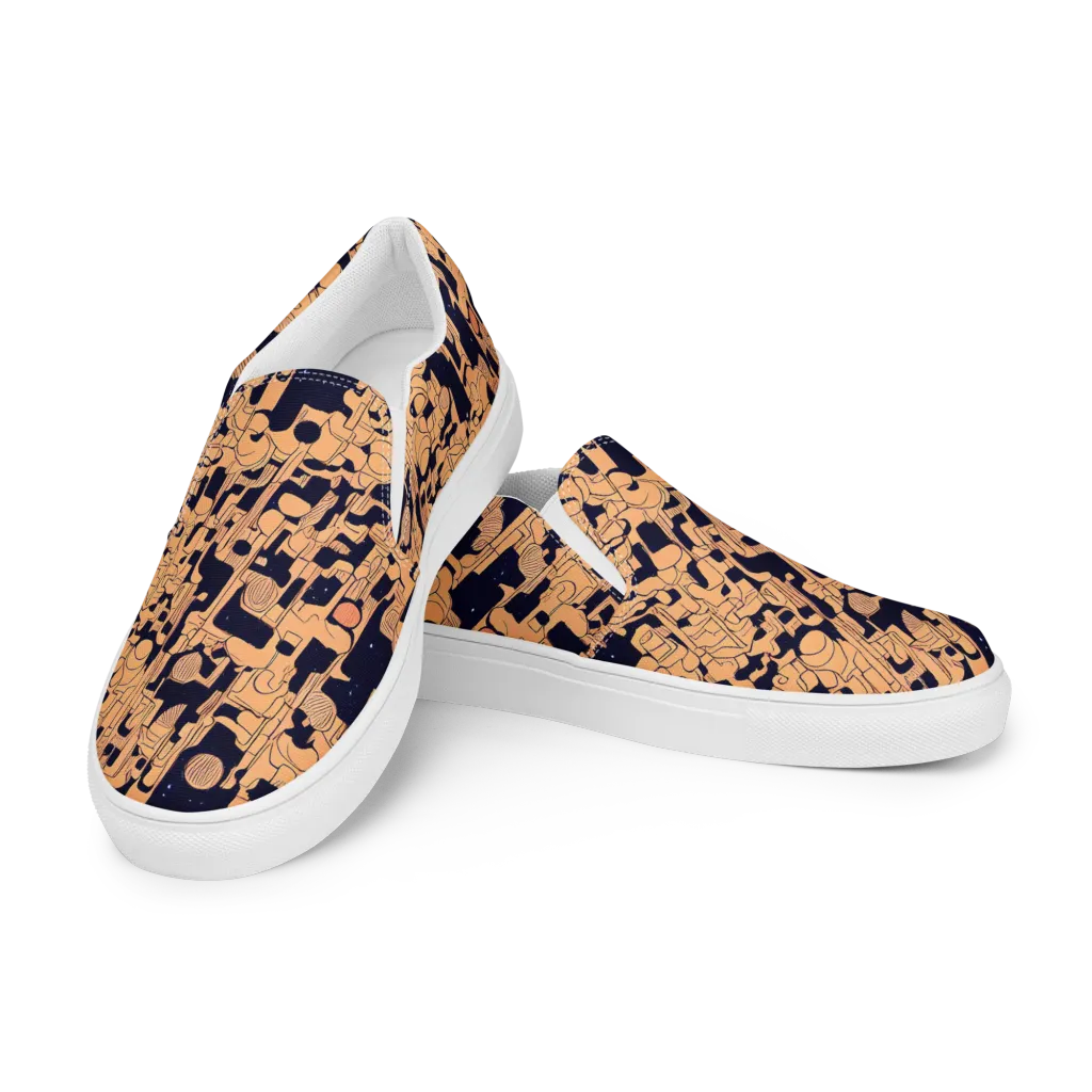 Apricot Orbit on Women's Slip-On Canvas Shoes — Left Front