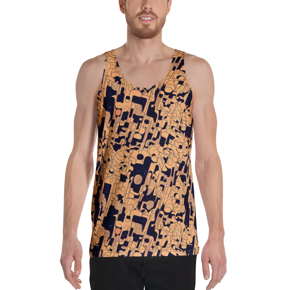 Apricot Orbit on Men's Tank Top — Front