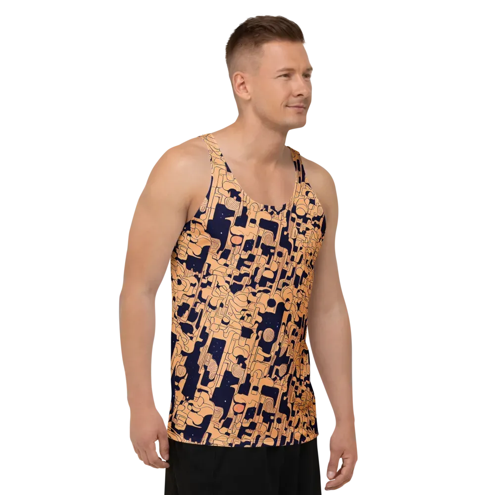 Apricot Orbit on Men's Tank Top — Right Front