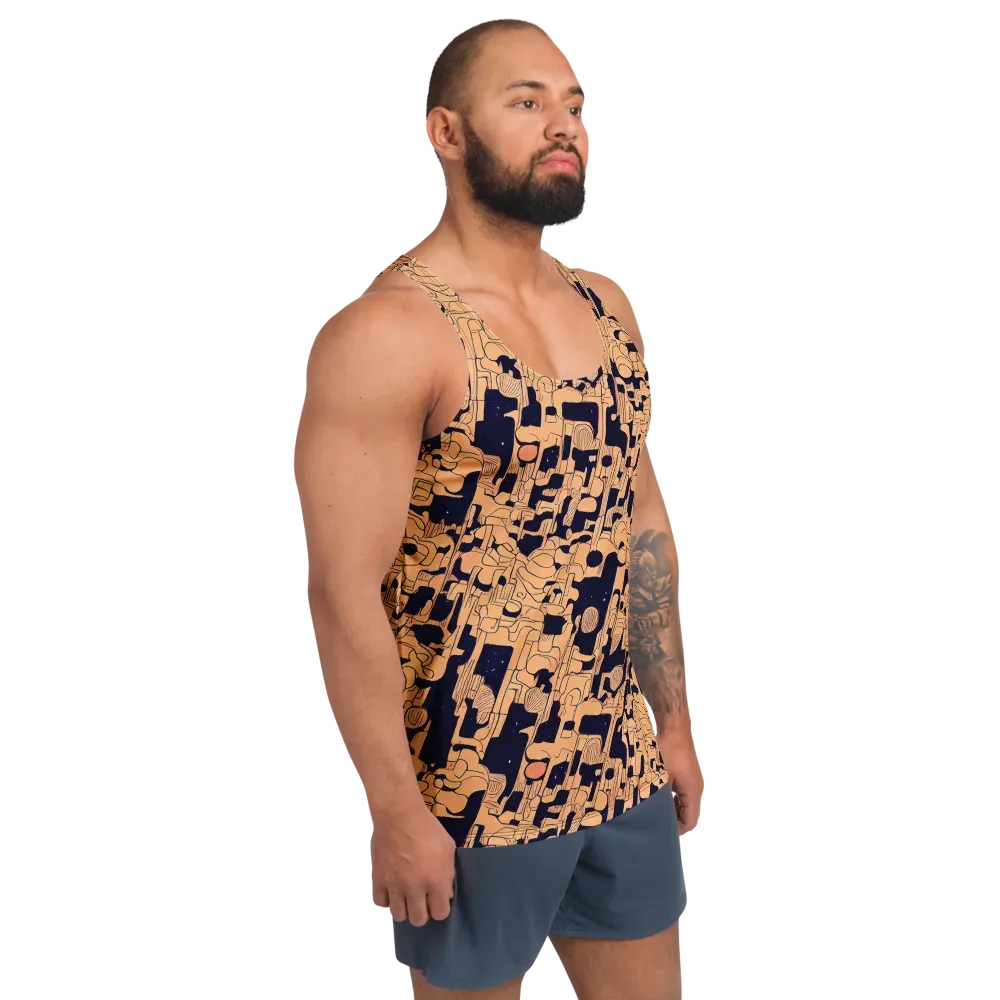 Apricot Orbit on Men's Tank Top — Right Front