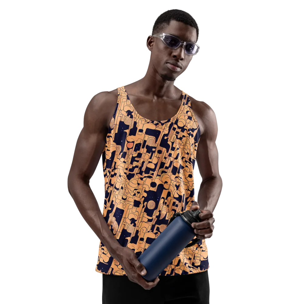 Apricot Orbit on Men's Tank Top — Front