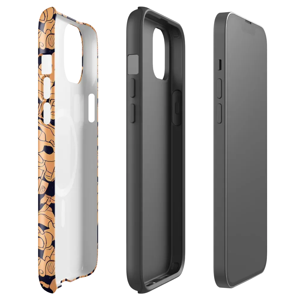 Apricot Orbit on MagSafe Tough Case for iPhone® — Front