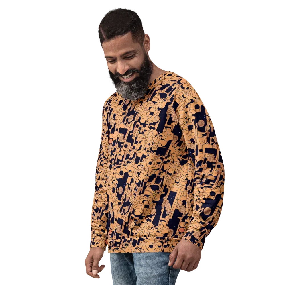 Apricot Orbit on Sweatshirt — Left Front