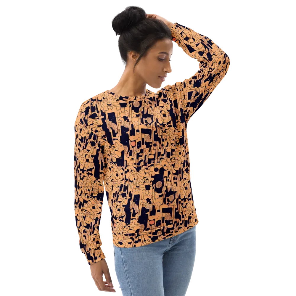 Apricot Orbit on Sweatshirt — Right Front