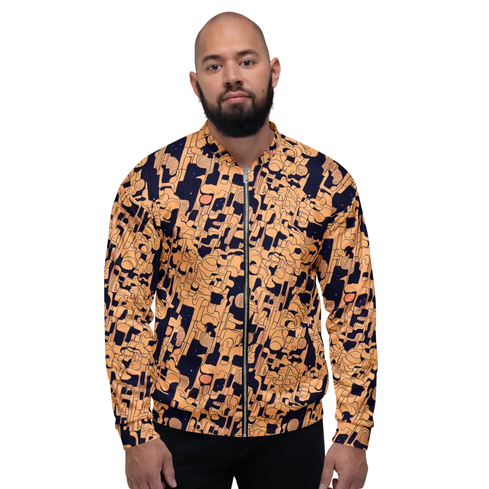 Apricot Orbit on Bomber Jacket — Front