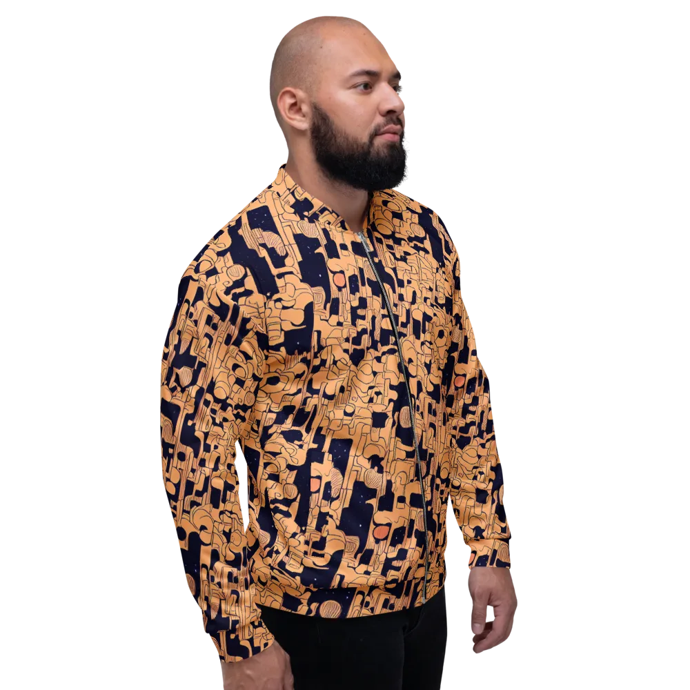 Apricot Orbit on Bomber Jacket — Right