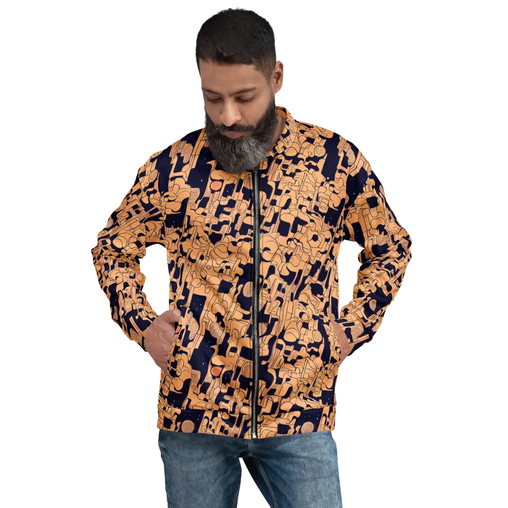 Apricot Orbit on Bomber Jacket — Front