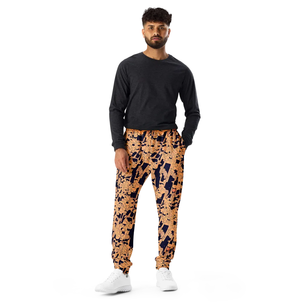 Apricot Orbit on Men's Joggers — Front