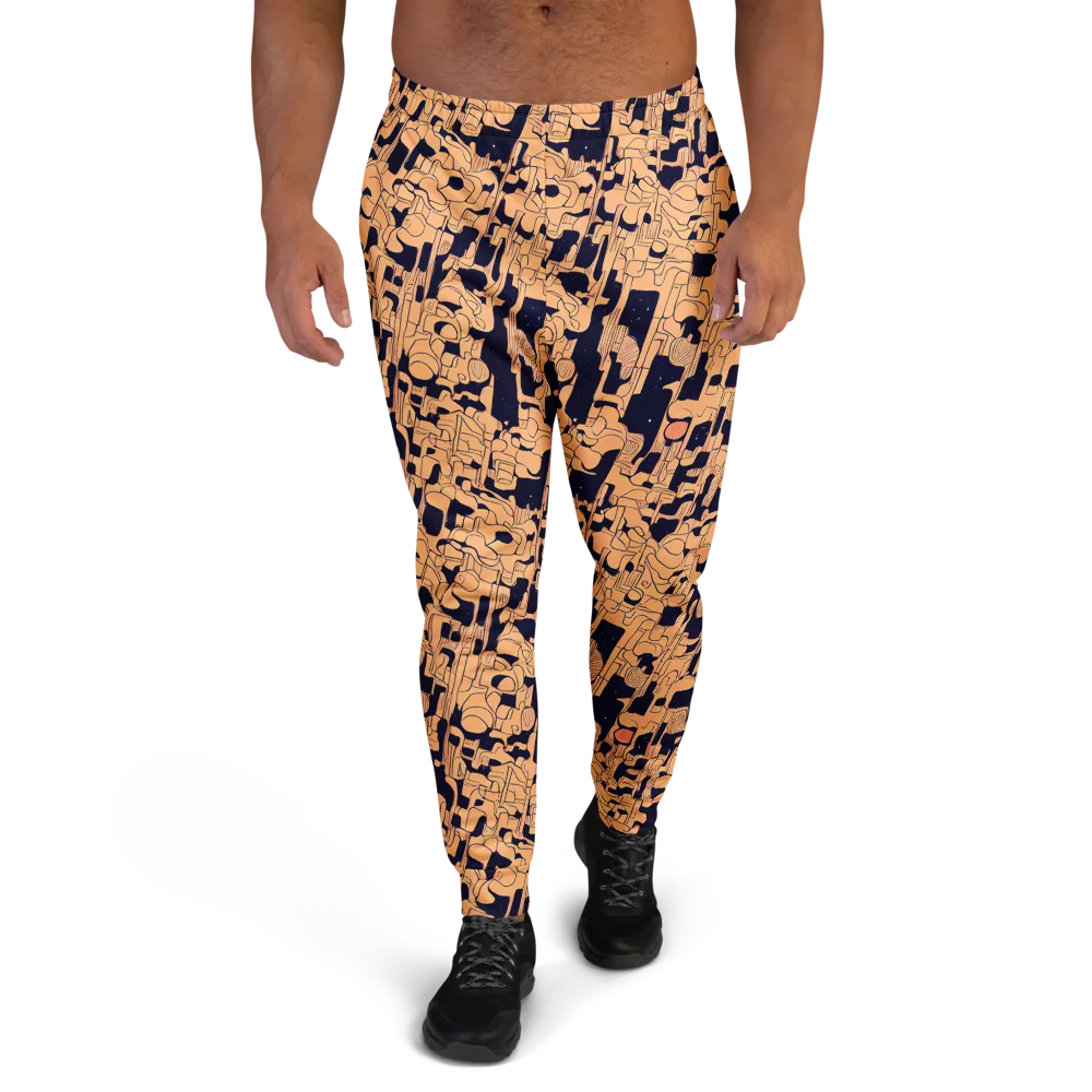 Apricot Orbit on Men's Joggers — Front