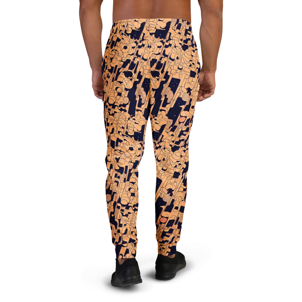 Apricot Orbit on Men's Joggers — Back