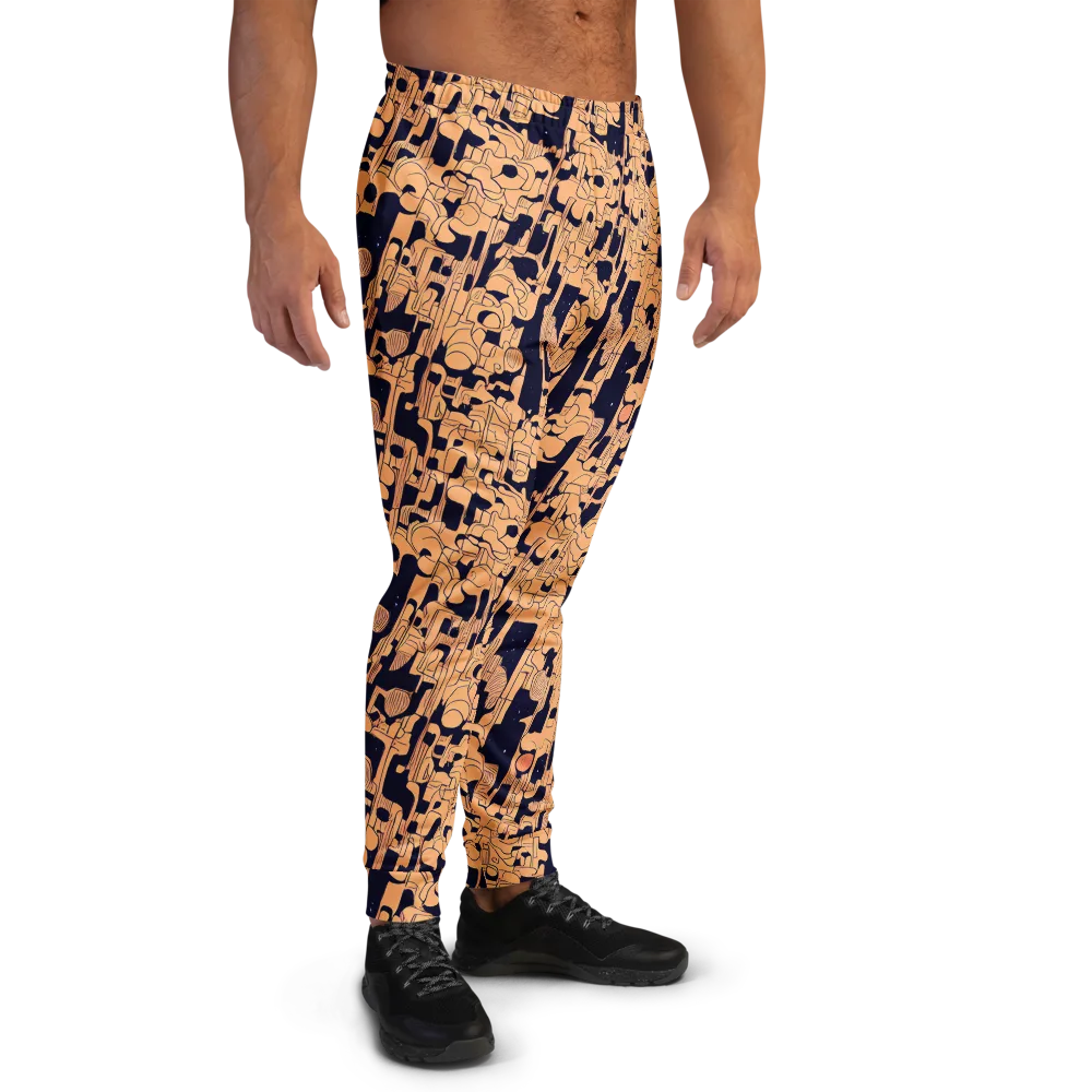 Apricot Orbit on Men's Joggers — Right