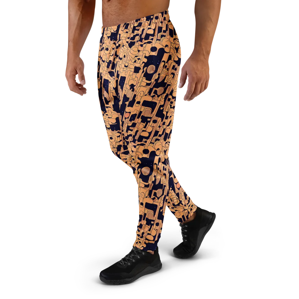 Apricot Orbit on Men's Joggers — Left