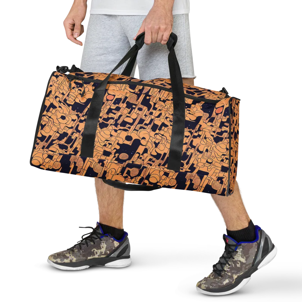 Apricot Orbit on Duffle Bag — Front