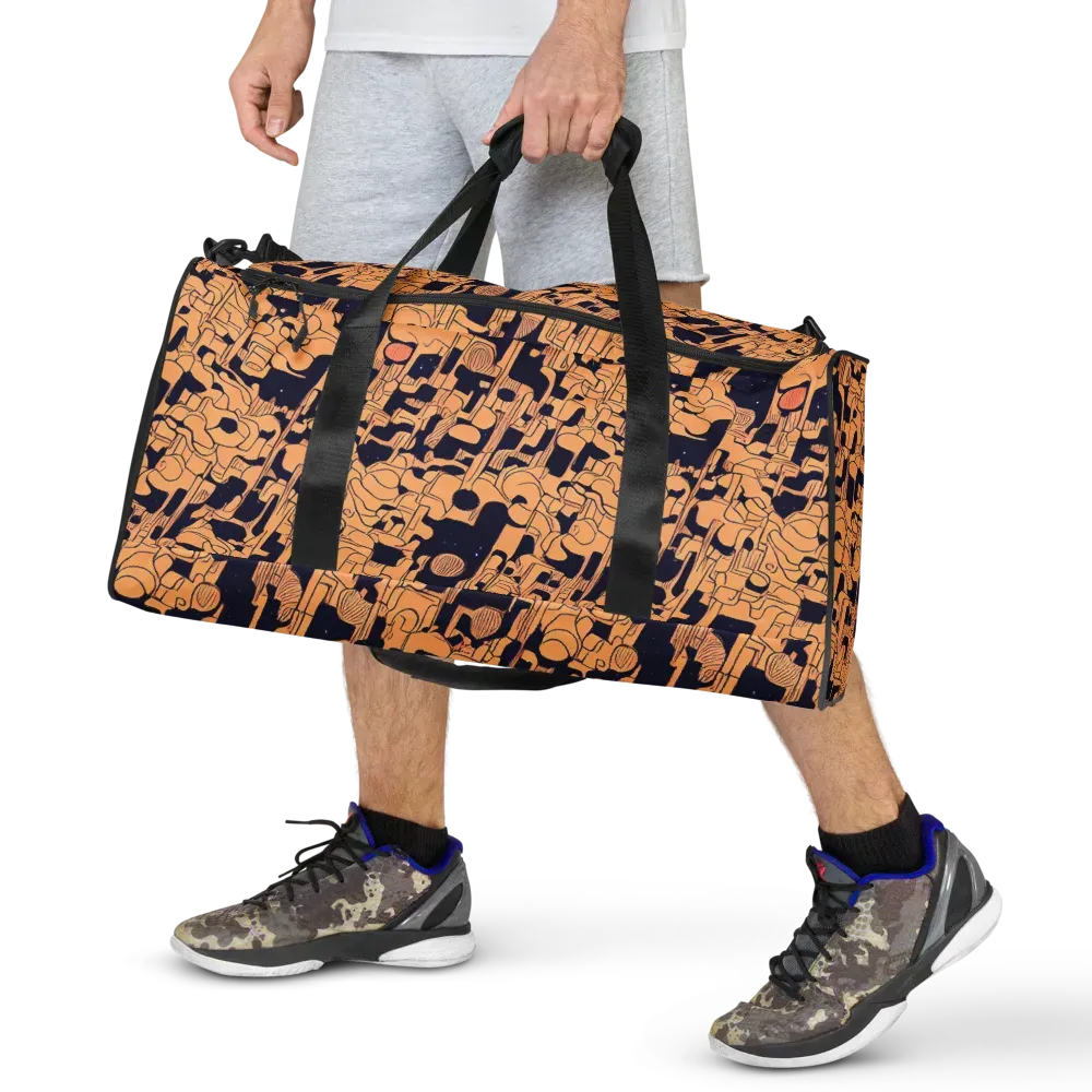 Apricot Orbit on Duffle Bag — Front