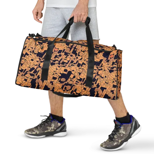 Apricot Orbit on a Duffle Bag