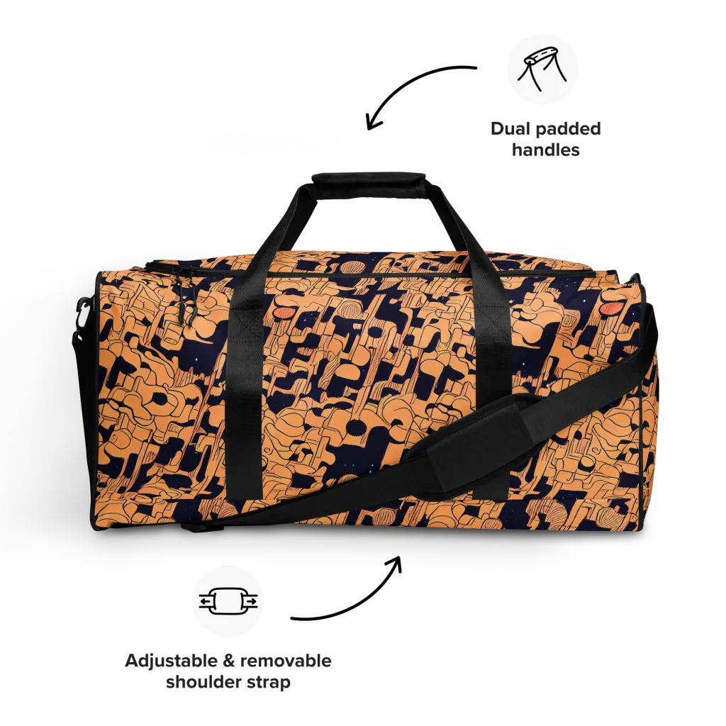 Apricot Orbit on Duffle Bag — Front