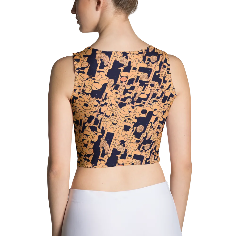 Apricot Orbit on Crop Top — Back