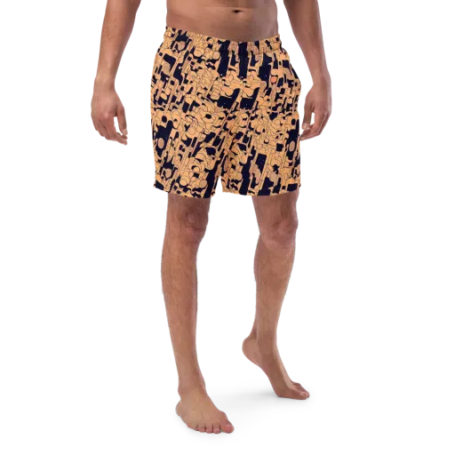 Apricot Orbit on a Swim Trunks