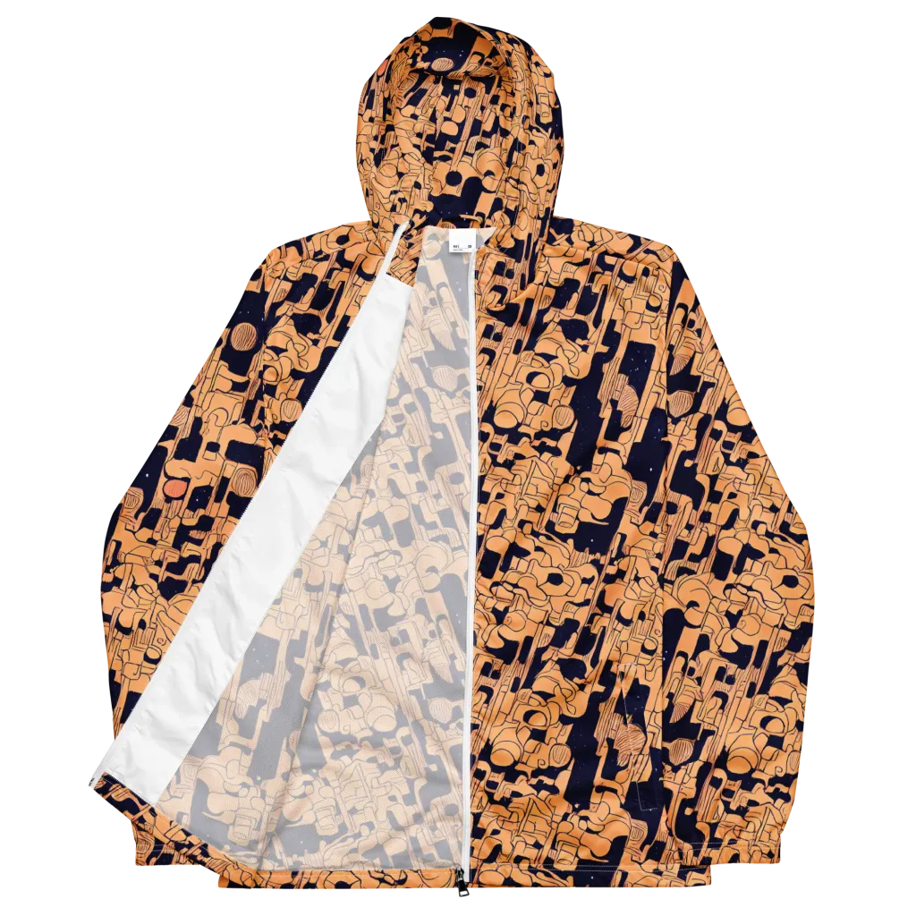 Apricot Orbit on Men's Windbreaker — Front