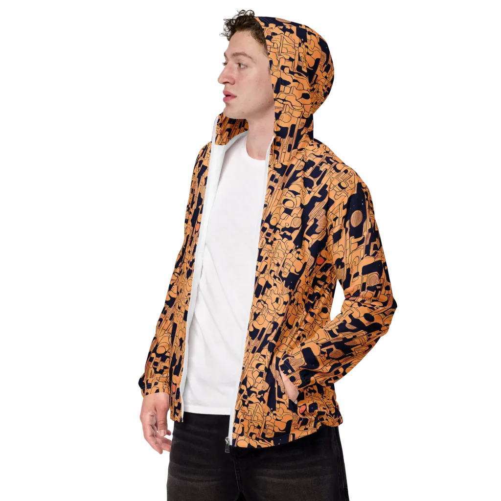 Apricot Orbit on Men's Windbreaker — Left Front