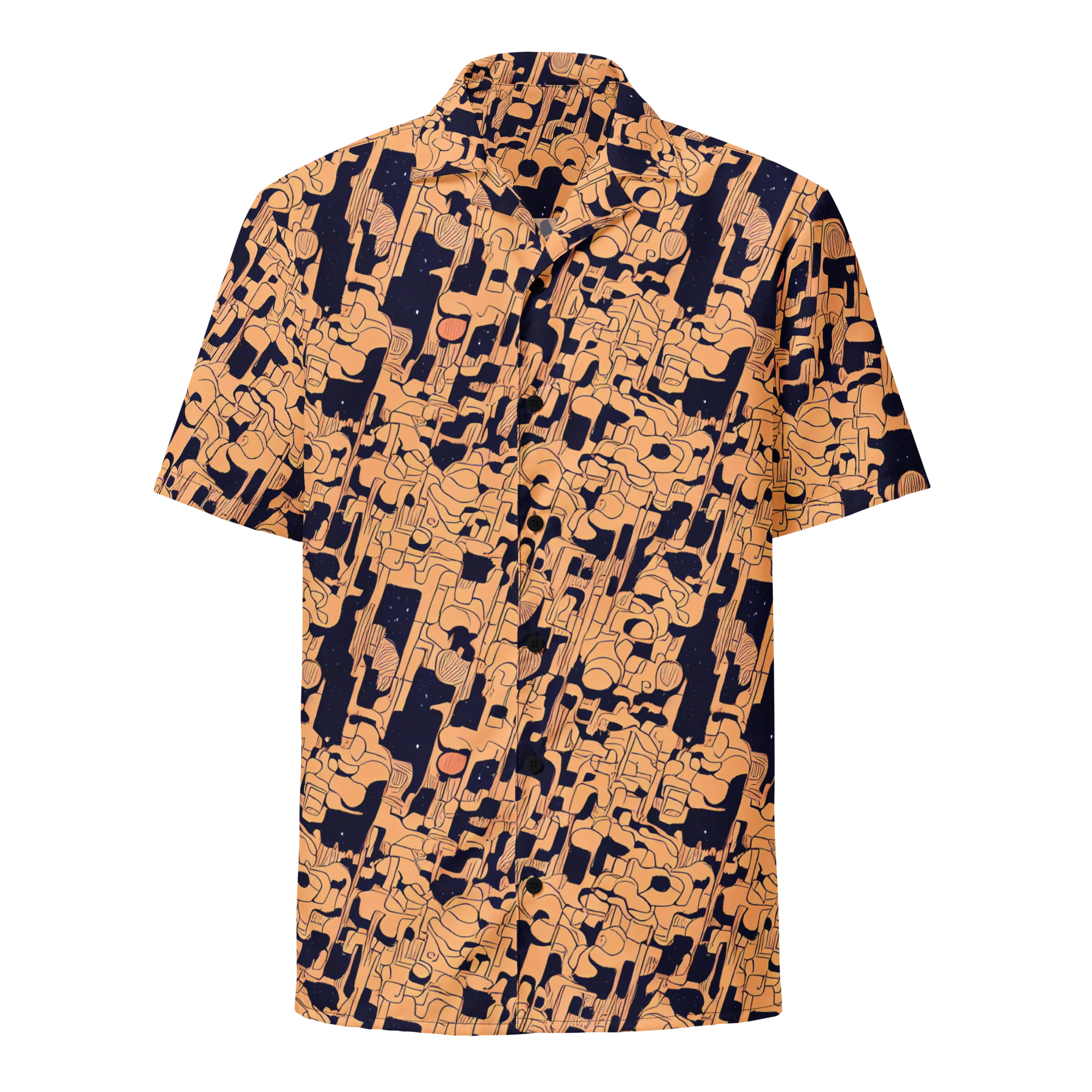 Apricot Orbit on Button Shirt — Front