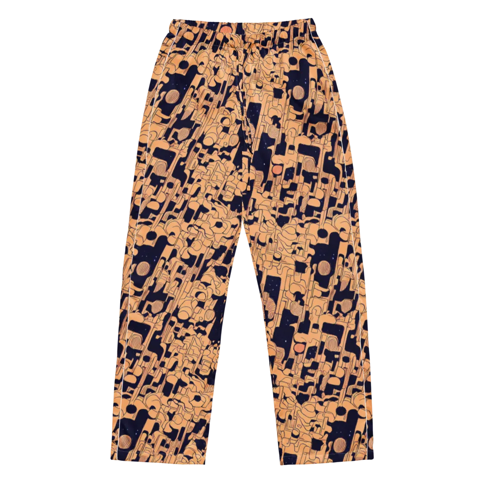 Apricot Orbit on Women's Pajama Pants — Front