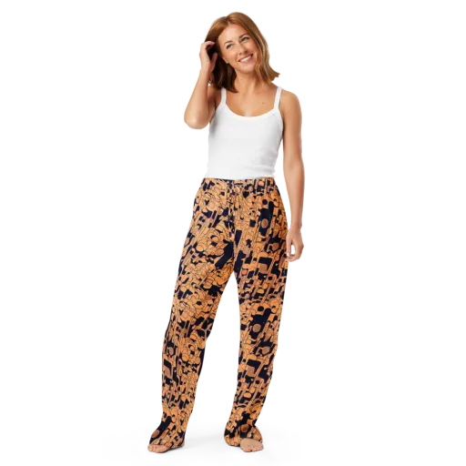 Apricot Orbit on a Women's Pajama Pants